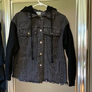 Black Distressed Denim Jacket